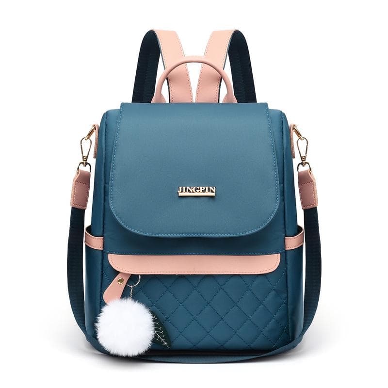 Fashion Anti-Theft Women Travel Backpack Mochila Solid Color Shopping Bag Teenagers School Bags Mujer Bookbag Bolsas Femenina blue