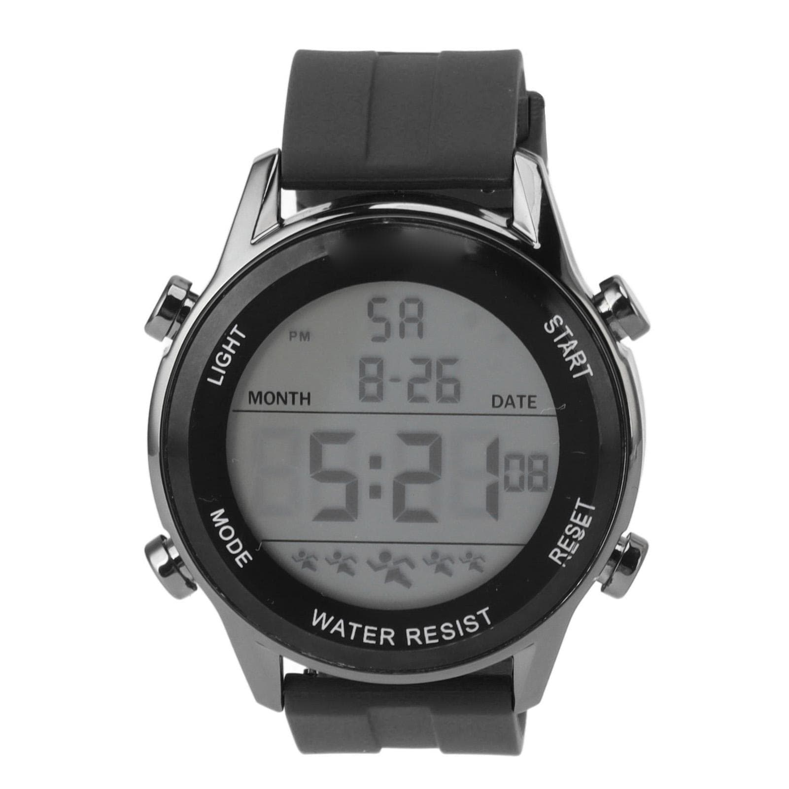 Sports Watch Digital Electronic Luminous Waterproof Large Screen Men Watch Silicone Watch Band for