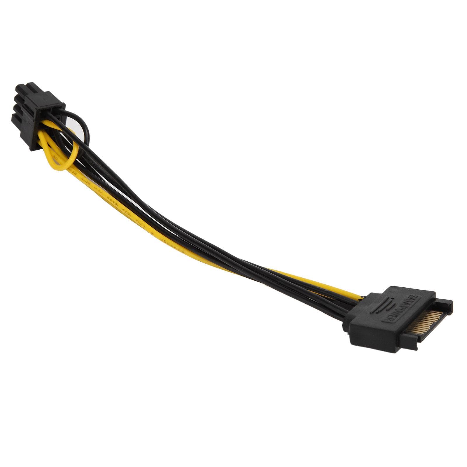 5Pcs 8Pin to 15Pin Adapter SATA Connector Extension Cable Graphics Hard Disk Power Supply