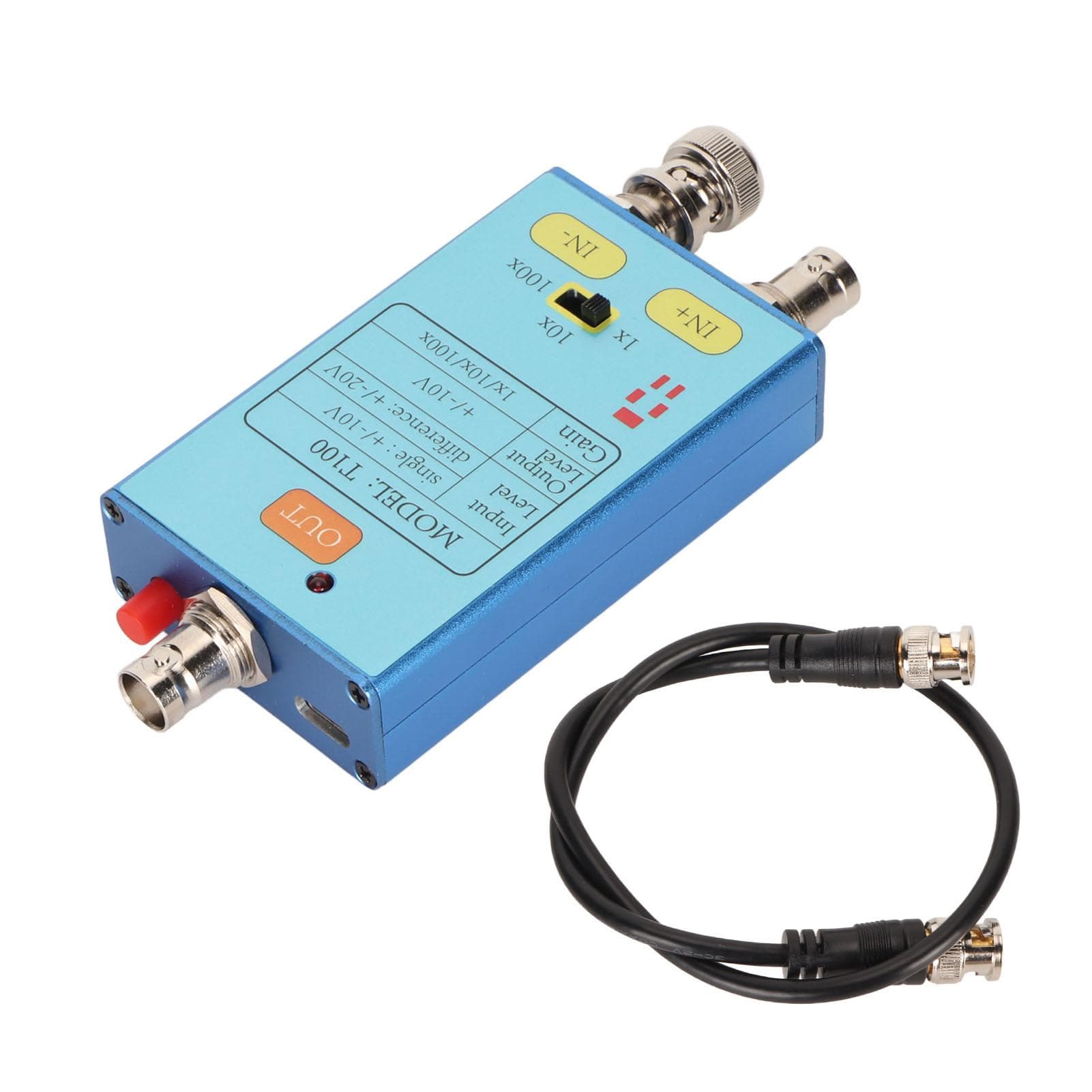 T100 Differential Probe Oscilloscope Professional 1X 10X 100X 10M Bandwidth Virtual Oscilloscope