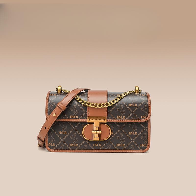 Texture Niche Underarm Bag Female Trend Autumn and Winter Print Small Square Bag High-grade Sense Crossbody Bag Bag