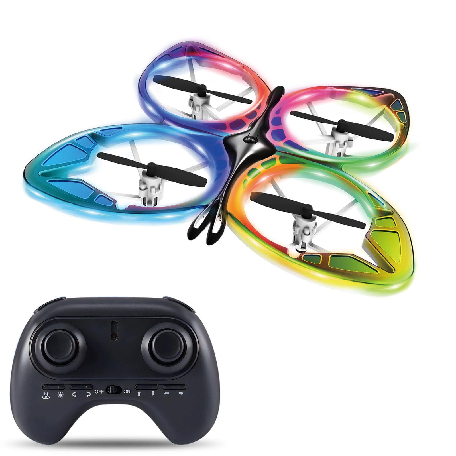 Mini Drone for Kids Remote Control Drone with Colorful Light 3D Flip, Headless Mode, Altitude Hold 1 battery red