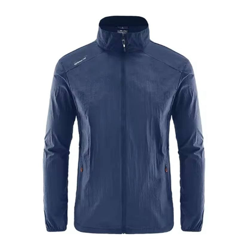 Summer Jackets Men Male Windbreaker Fishing Coats Father Ultrathin Sunscreen Jacket Youth Outerwearing Clohting Traveling Korean M dark blue