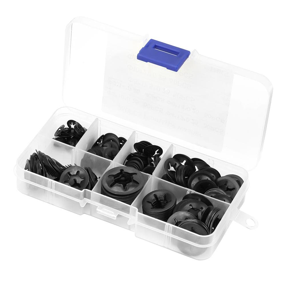 260pcs Manganese Steel Push On Washer Retaining Lock Washers Set 345681012mm