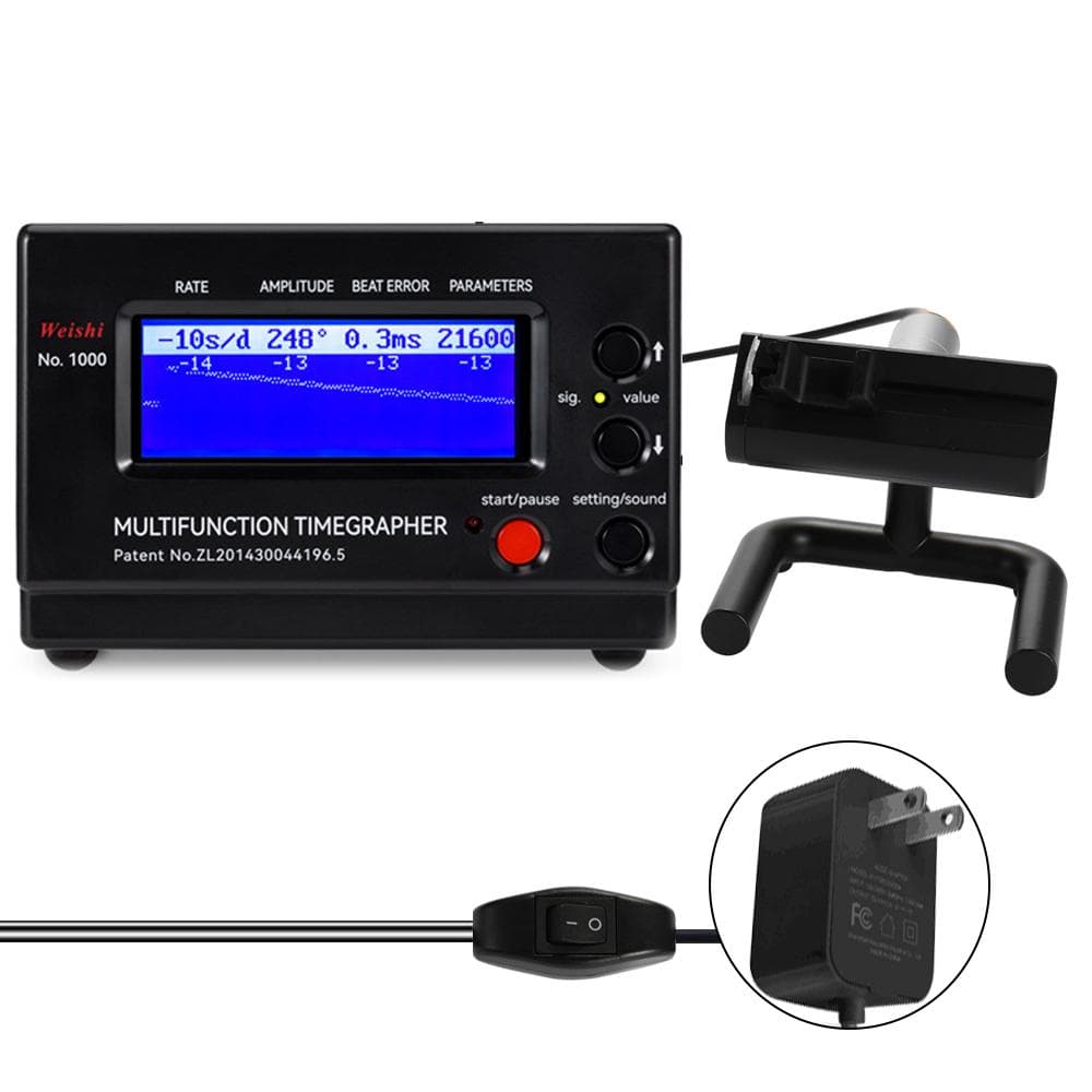 PC Housing Multifunctional Professional Timing Timegrapher Mechanical Watch Tester for Repairers US Plug multicolour