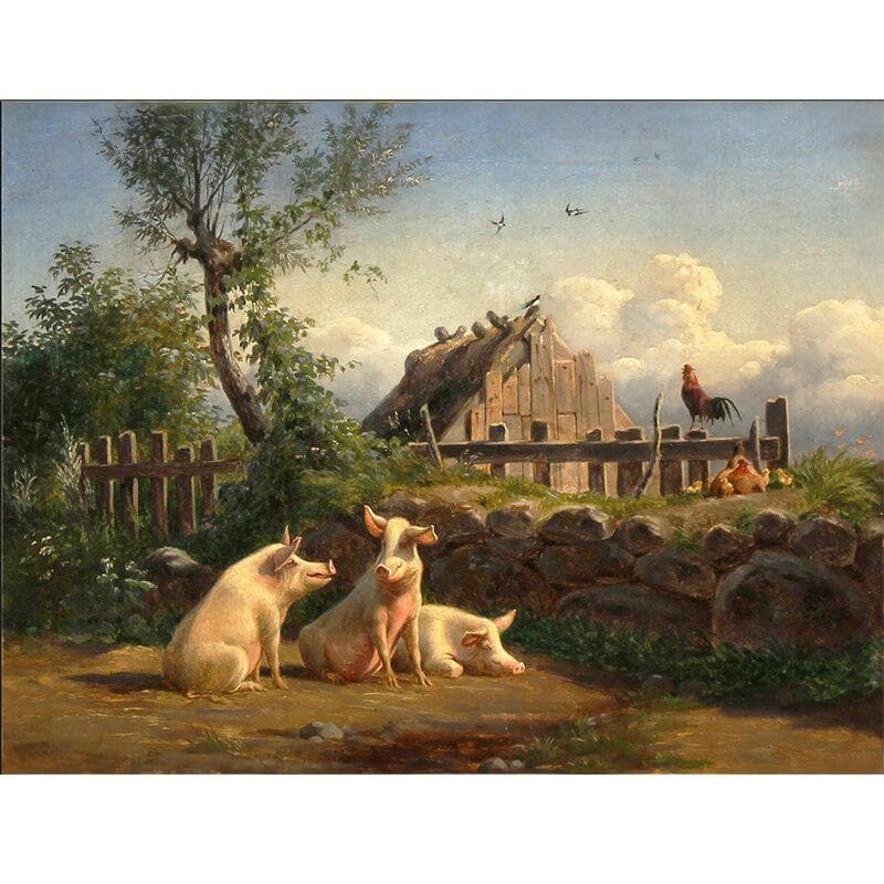 Diamond Painting Cross Stitch Kits 5D Diy Diamond Embroidery Mosaic Pattern Pig Picture Home Decor 20X30CM