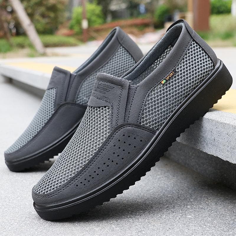 Summer  Sneakers Men Fashion Casual Walking Shoes  Breathable Mens Loafers men casual shoes 42 grey
