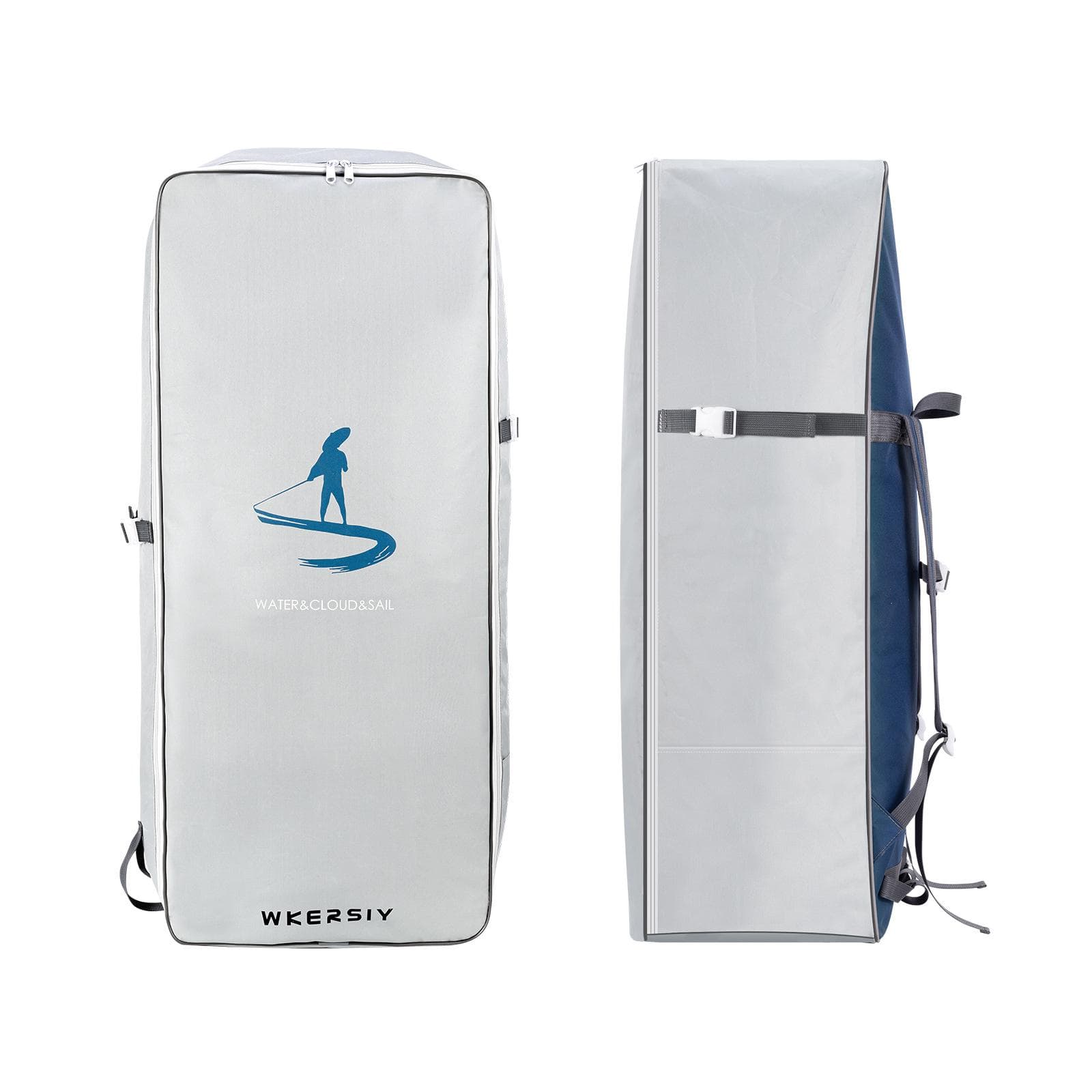 105L Paddle Board Backpack Waterproof Large Capacity Portable Oxford Cloth SUP Surfboard Bag white