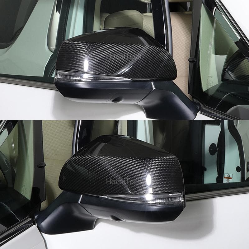 For Toyota Alpha Rearview Mirror Cover Alphard Vellfire 30 Series Twin Engine Willfa Carbon Fiber Rearview Mirror L And R 2pcs