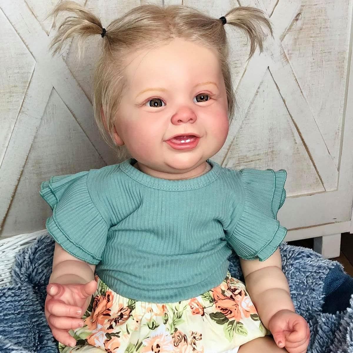 BZDOLL 60CM 3D-Paint Skin Lifelike Soft Silicone Reborn Baby For Girl Realistic Princess Toddler Art Doll With Vascular Vein 60cm 3D-paint Skin Doll