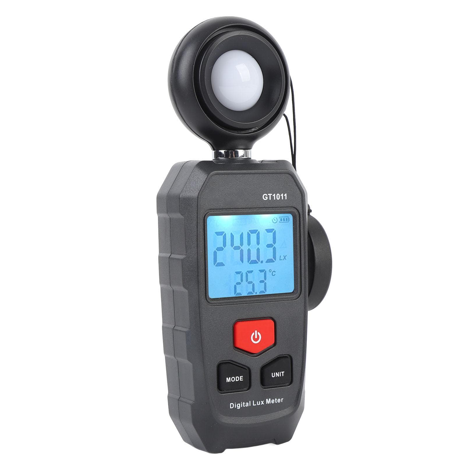 Digital Illuminometer LCD Display 200000Lx Auto Range LU FC Unit Data Storage Luxmeter Light Meter