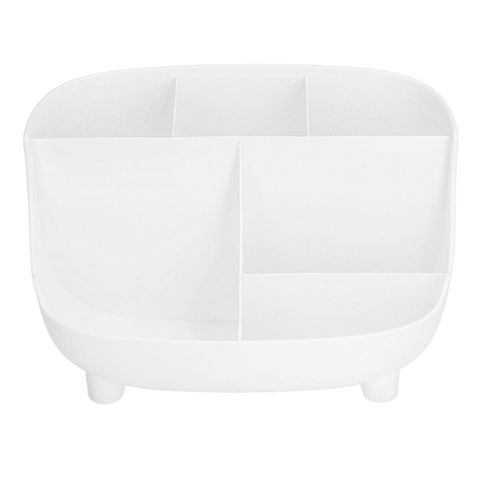 Desktop Storage Box Multifunction Lightweight Convenient Storage Anti Slip Wear Resistance Plastic white