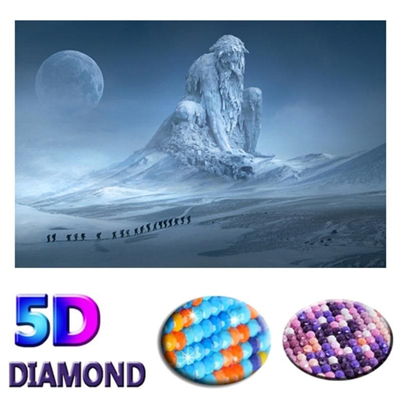 Diy Diamond Painting Snow Mountain Diamond Embroidery Landscape Cross-Stitch 20X30CM