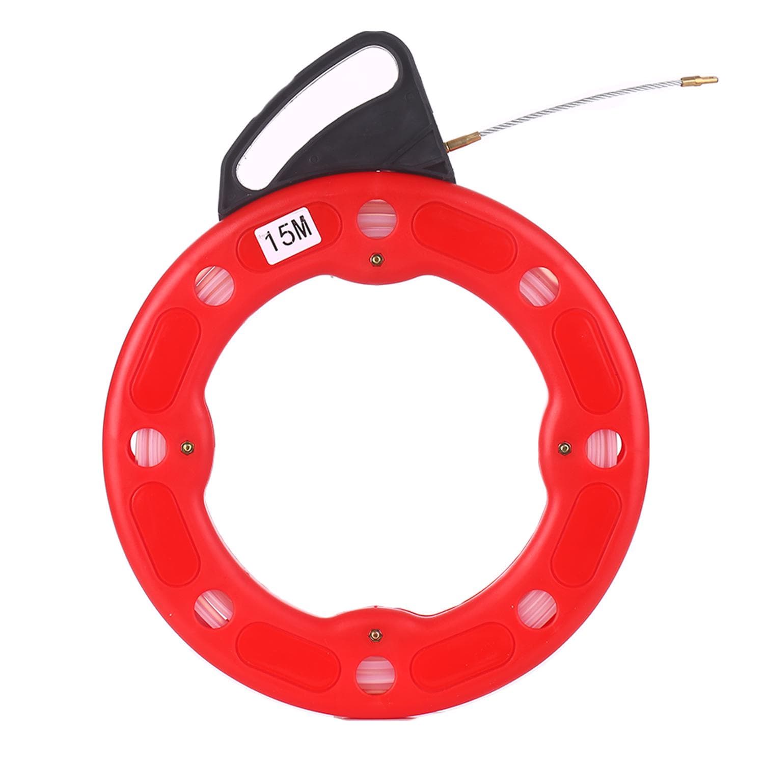 30M Fiberglass Fish Tape Reel Puller Conductive Electrical Cable Puller with Impact Case Electric 15M