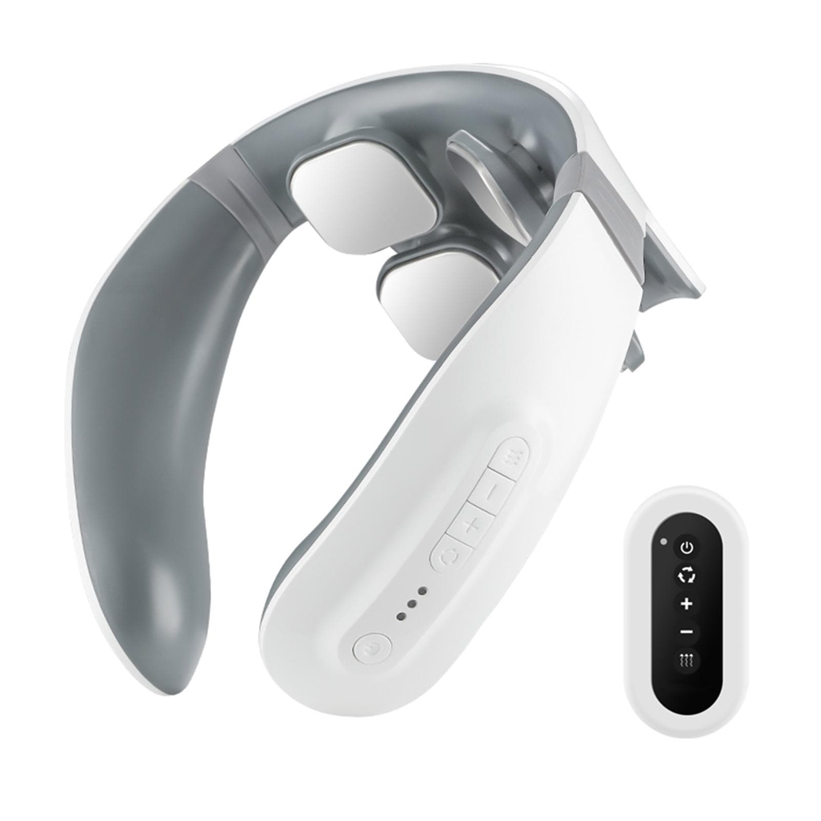 Portable Electric Neck Massager Cervical Massager for Neck Relaxation Pain Relief Heating Therapy 6 white