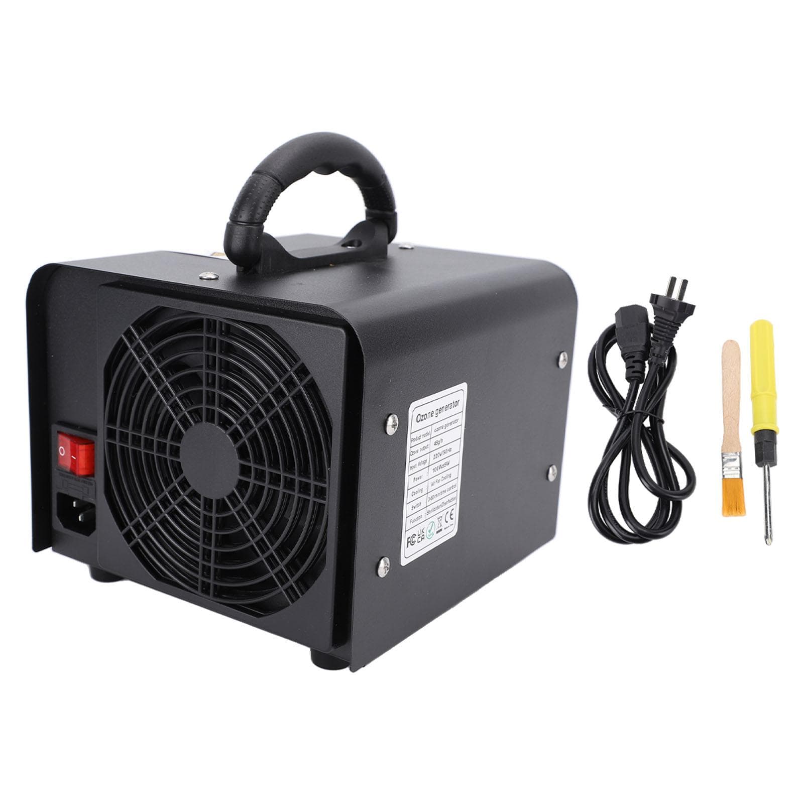 Home O3 Generator Portable Odor Eliminator Machine for Room Pet House Car Wardrobe 2500-4500sq.ft 48000mg US Plug