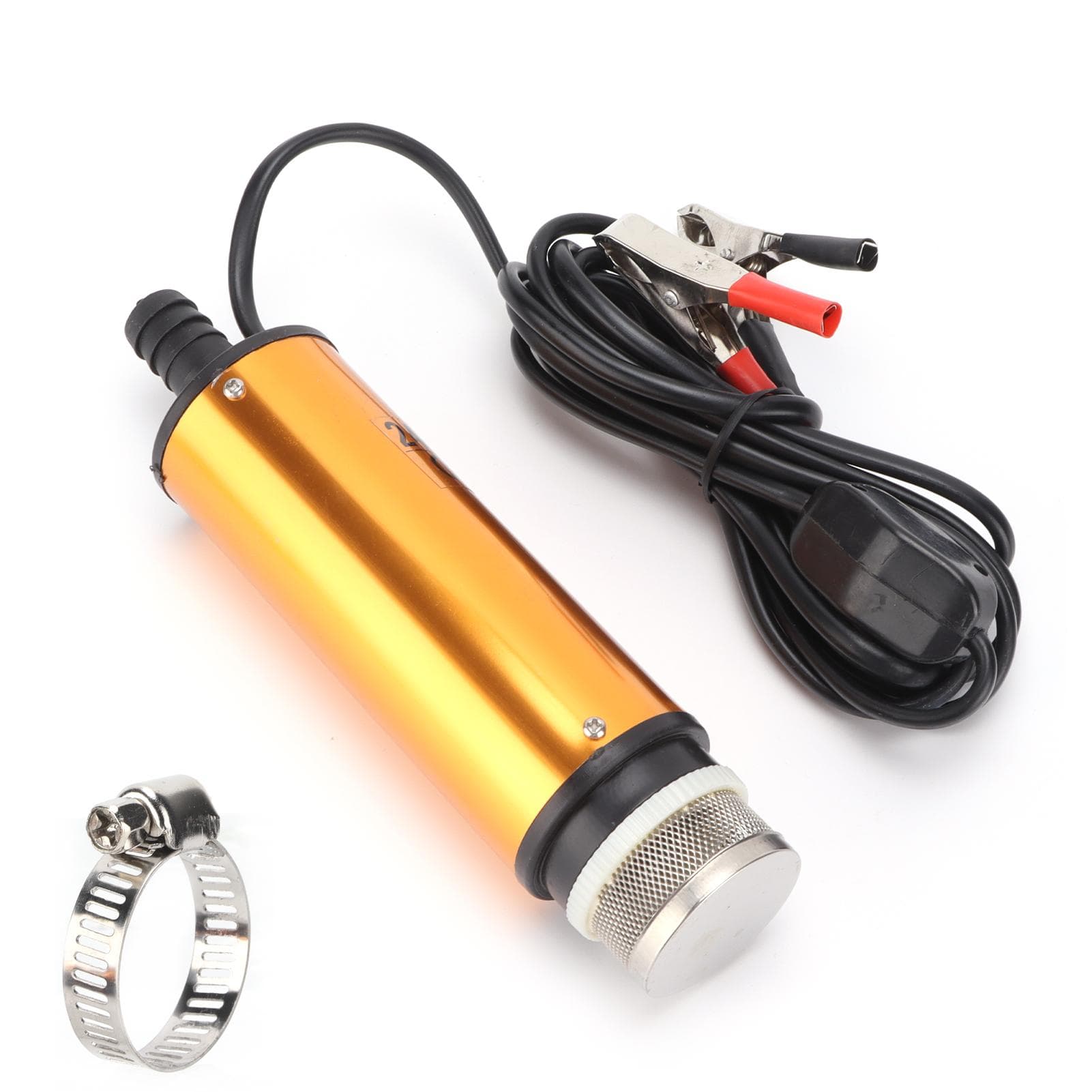 DC 24V Fuel Transfer Pump Electric Portable Mini Aluminium Alloy Shell for Pumping Diesel Oil Water