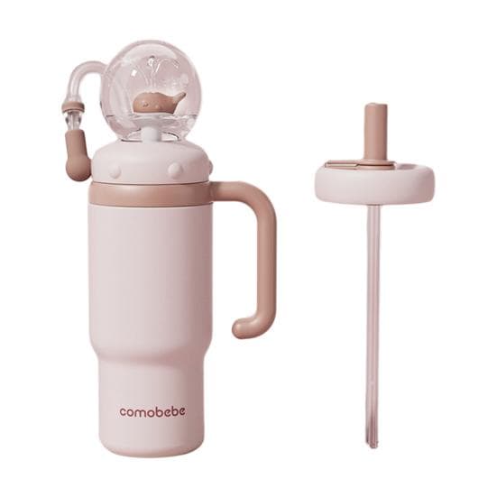 Whale Fountain Tumbler 710ml Stainless Steel Drinking Cup with Fun Fountain Effect Leak-Proof Spill-Proof Straw Cup for Kids Adults H