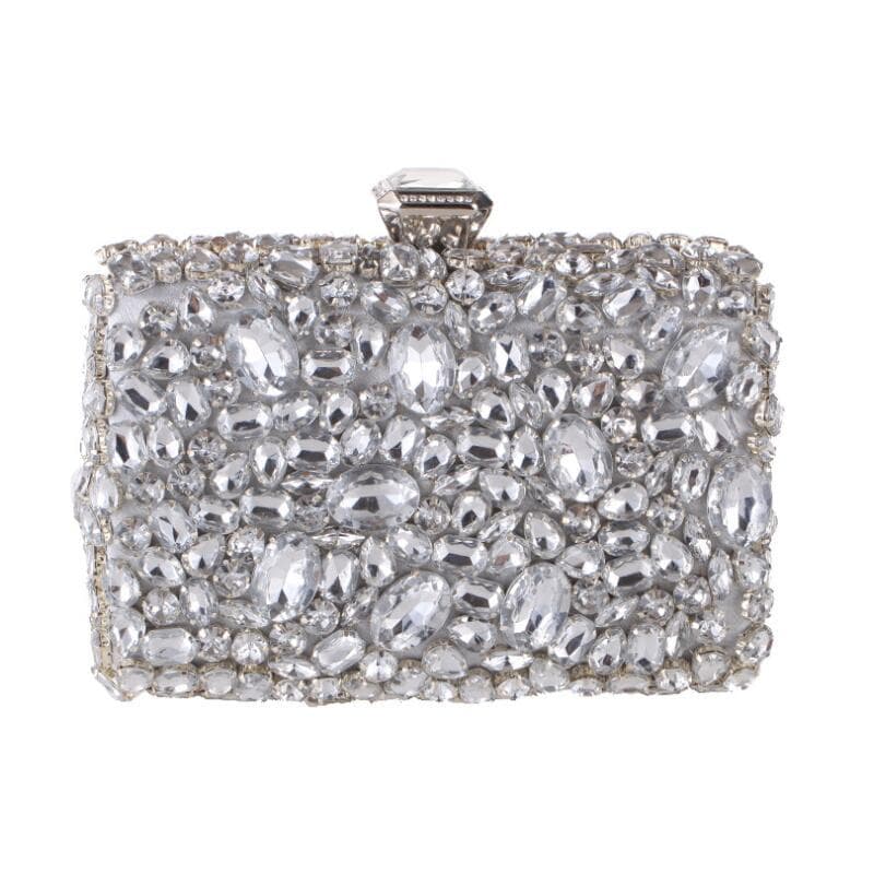 SCIONE Crystal Evening Bag Beaded Day Clutches Lady Wedding Purse Rhinestones Handbag for Women Bag
