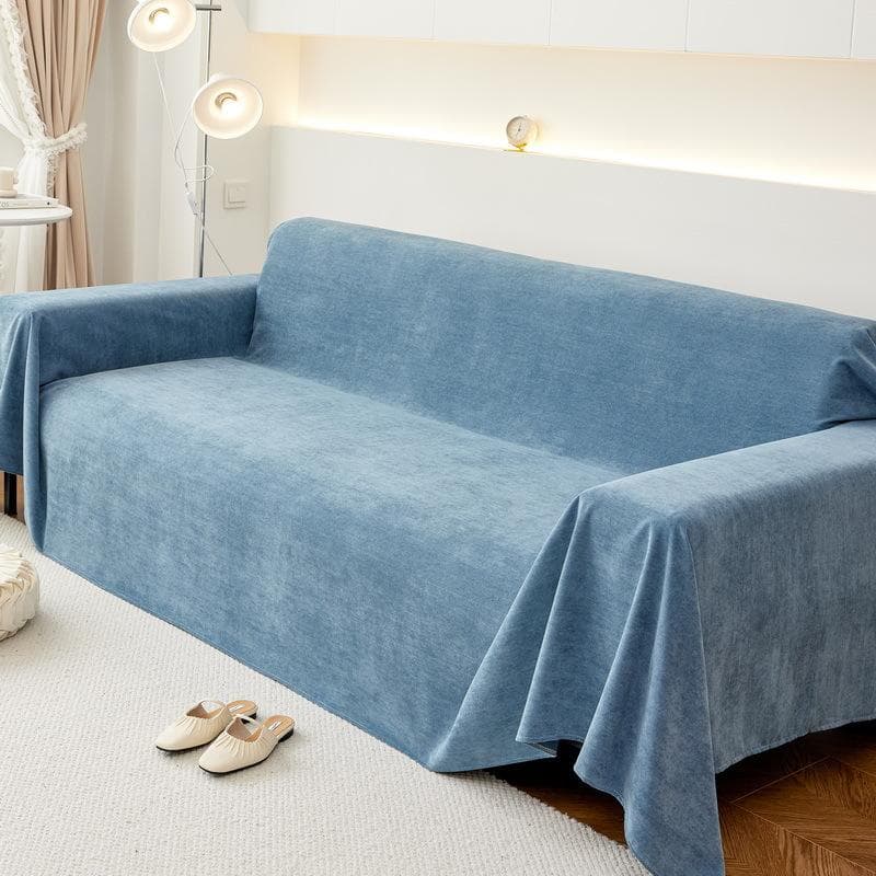 Four Season Universal Chenille Sofa Cover Solid Color All-inclusive Dustproof Sofa Towel One-piece Type Living Room Couch Cover 180x180cm1pcs