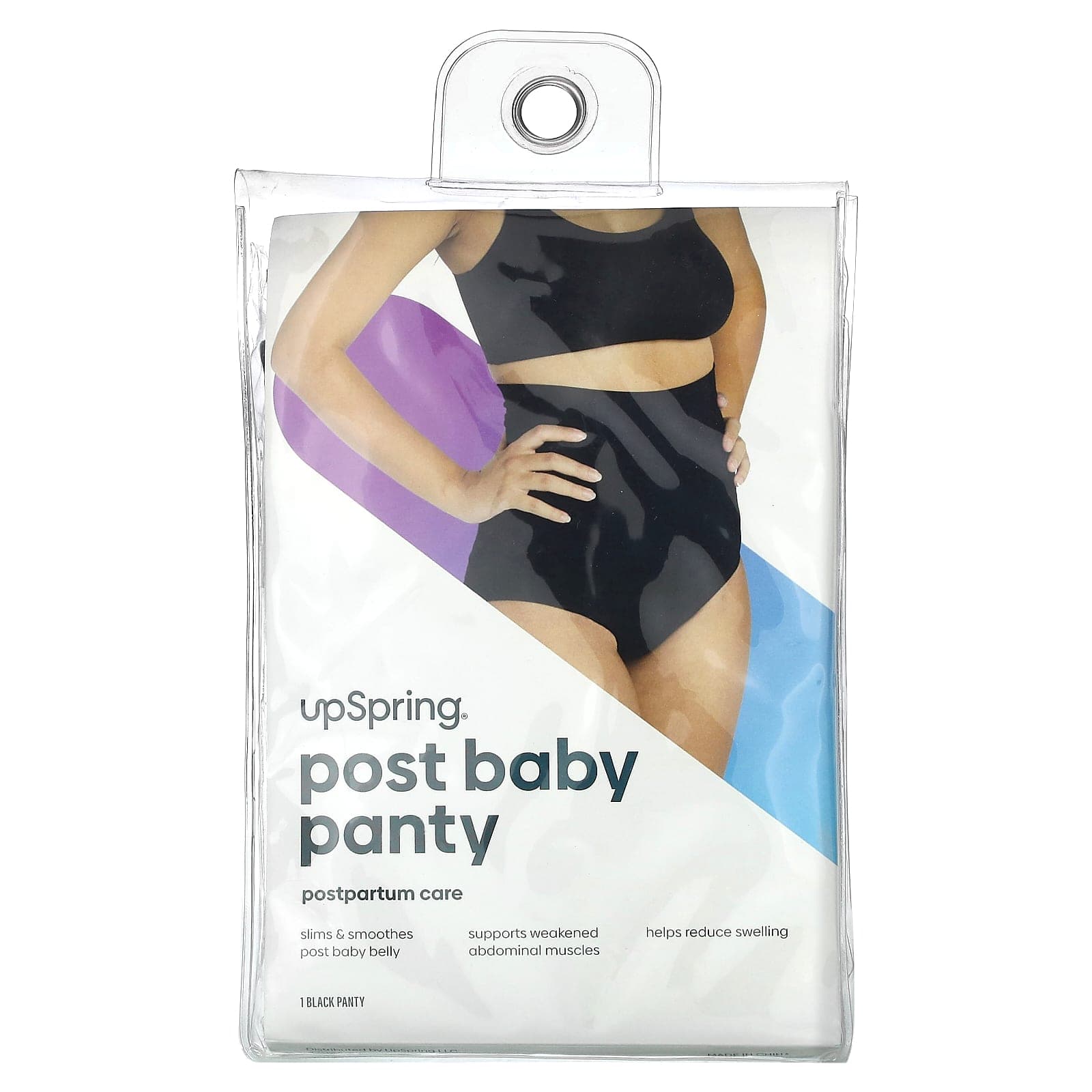 UpSpring, Post baby panties, large/X-large, black, 1 panty