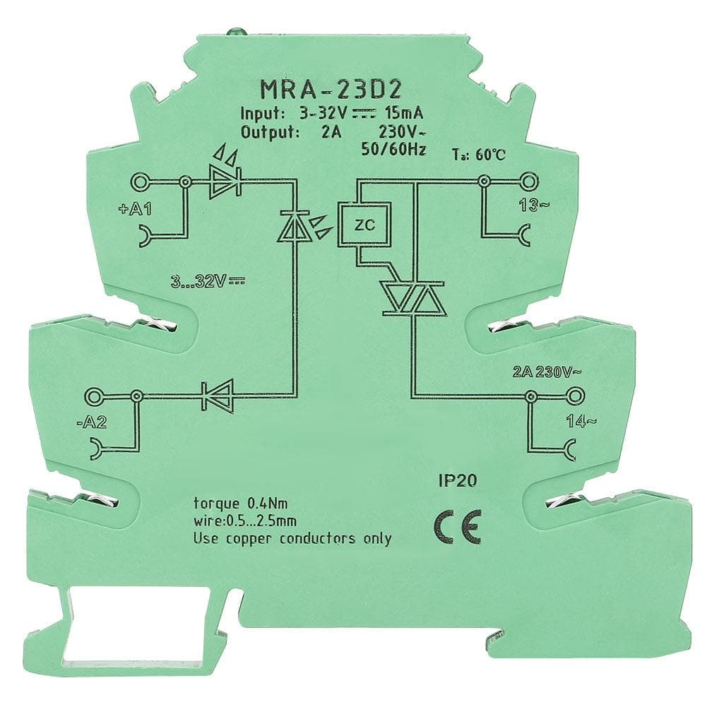 MRa 23D2 Ultra Thin 6.2mm Solid State Relay Module Input 332VDC