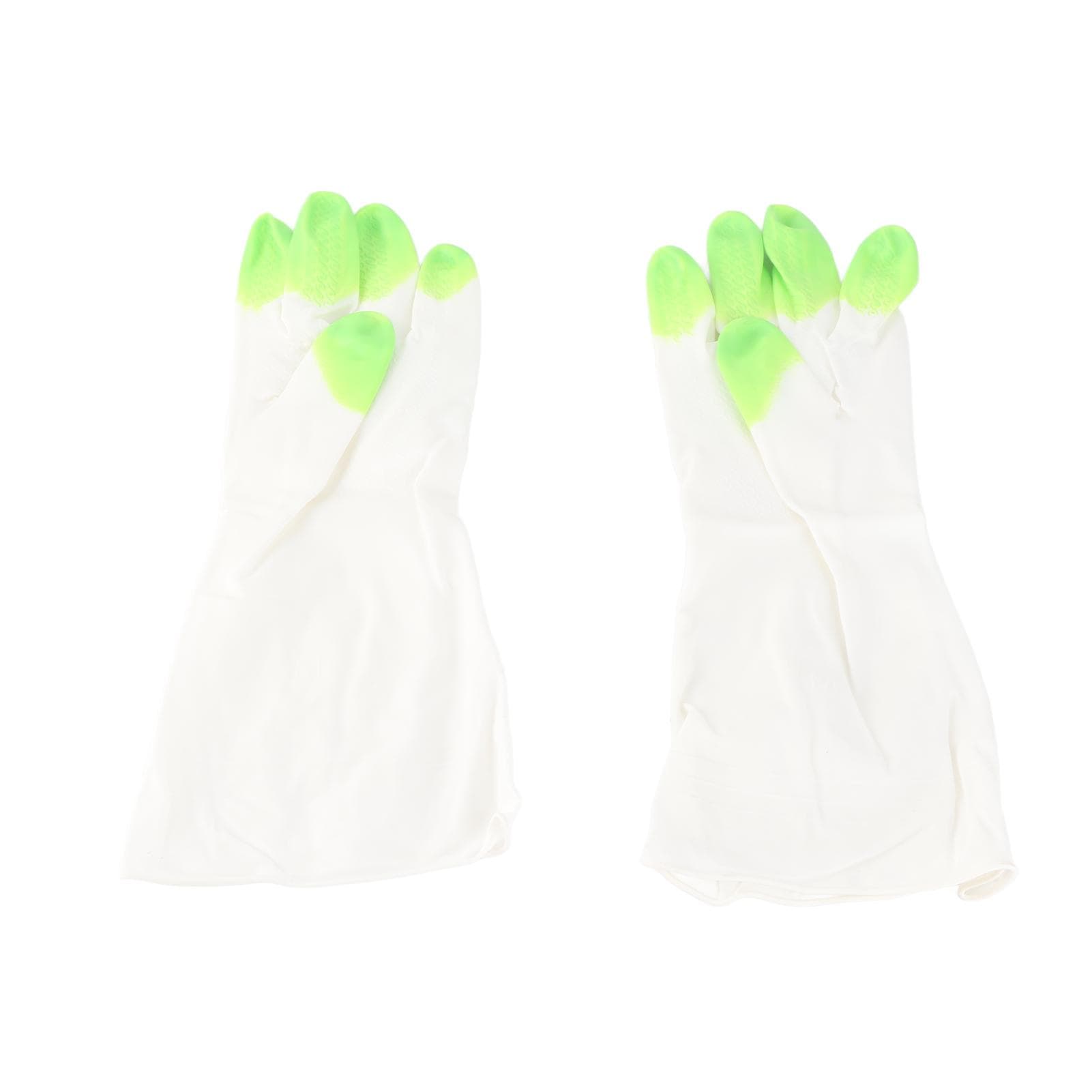 PVC Household Gloves Cleaning Anti Slip Multi Functional Ergonomic Water Resistant Dishwashing green
