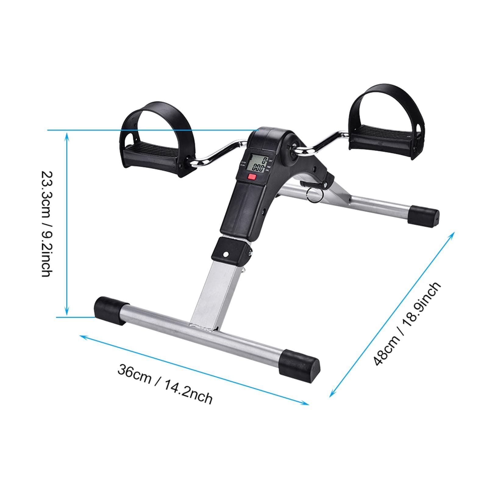 Indoor Folding Cycling Trainer Cycle Pedal Fitness Exerciser Leg Workout