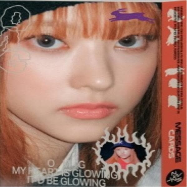 NEWJEANS - 1ST SINGLE 'OMG' MESSAGE CARD VER. [Random Version] HAERIN