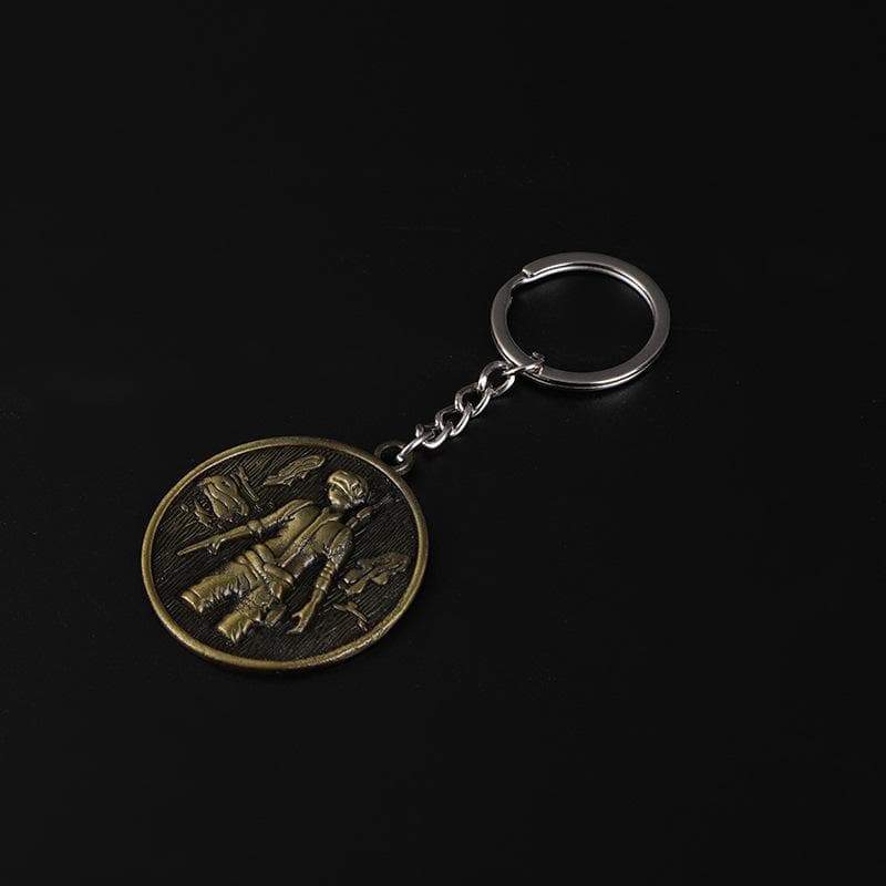 Popular 12cm PUBG Metal Keychain Pendant - Peace Elite 'Winner Winner Chicken Dinner' Chicken Dog Tag Blue Ancient