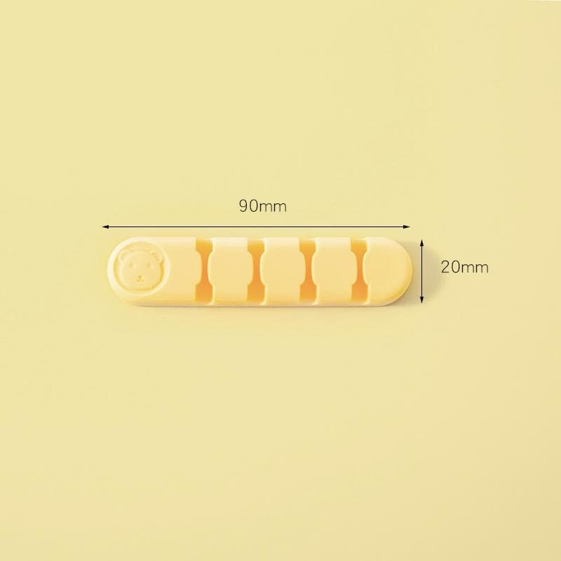 1 Piece Cute Cable Organizers Holder Clips for Desktop Cord Organizers Management Office Home yellow