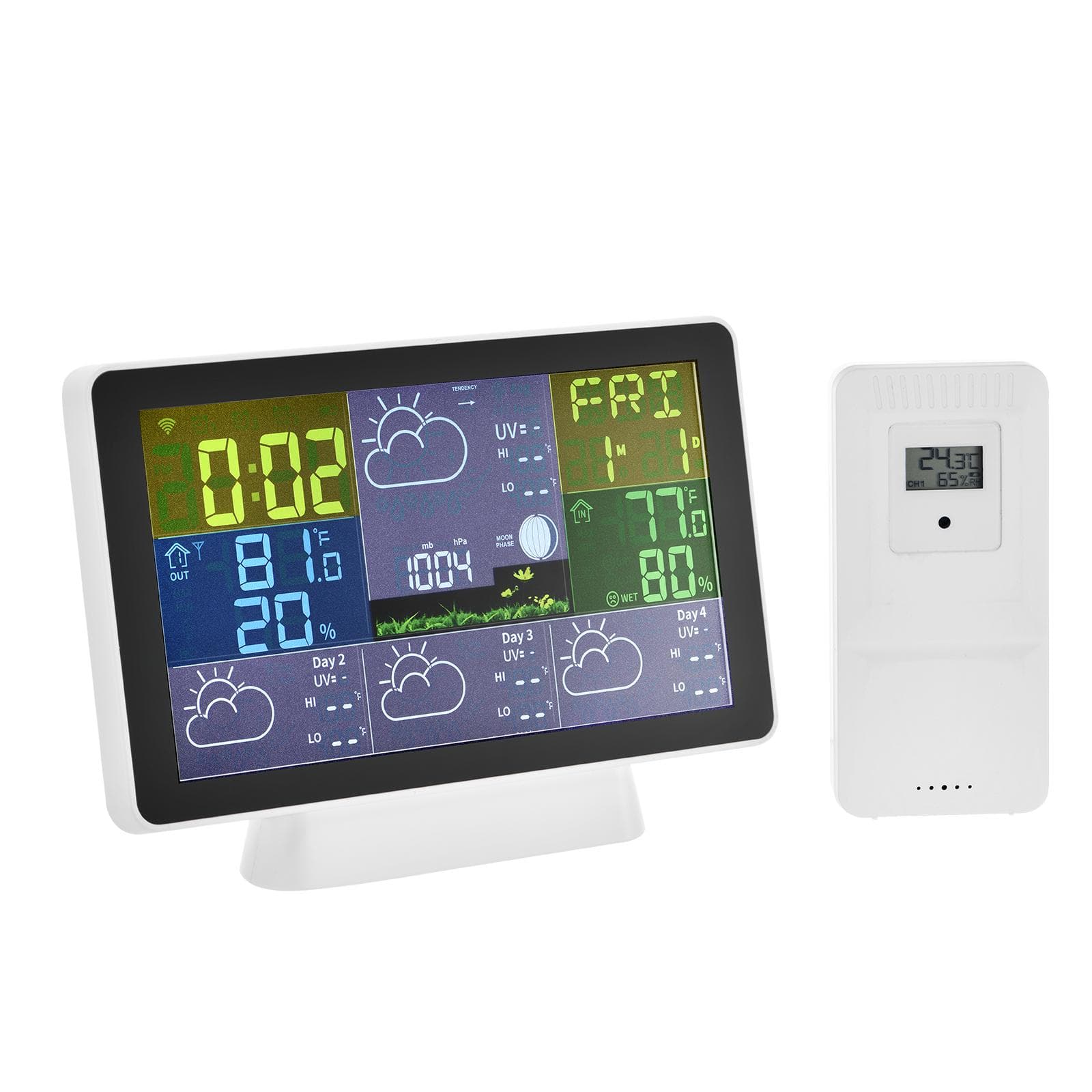 WIFI Smart Weather Station with Outdoor Sensor/7-in-1 Weather Station with Weather EU plug