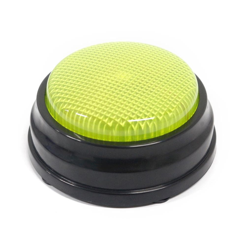 Recordable Talking Button with Led Function Learning Resources Answer Buzzers Orange+Blue+Green+Pink 1 pcs green