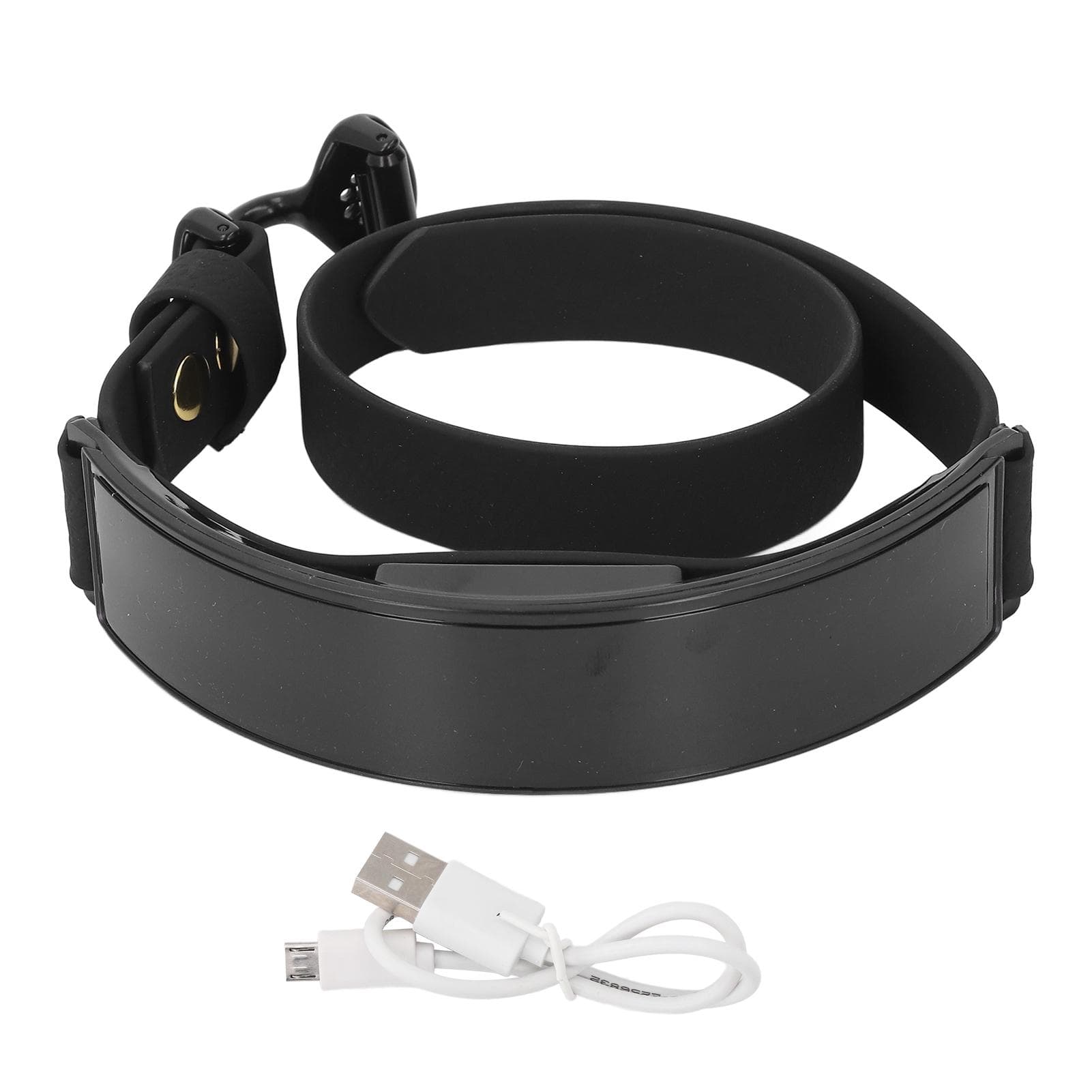 LED Dog Collar Smart DIY Screen Fashionable Rechargeable Light Up Dog Collar Glow in The Dark Pet green light