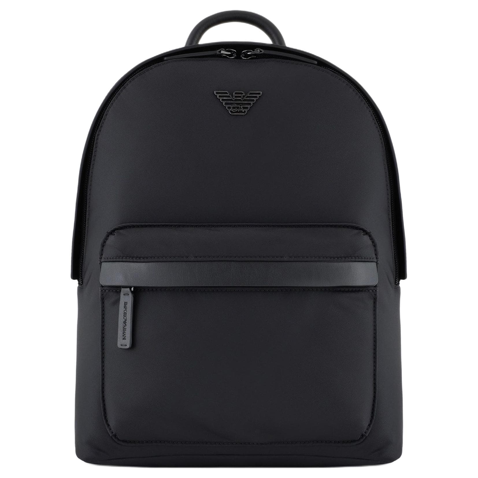 Emporio Armani Logo Nylon Backpack Men Backpacks Black EM001804AF13454UC001 Basic Set (Bag+Dust Bag)
