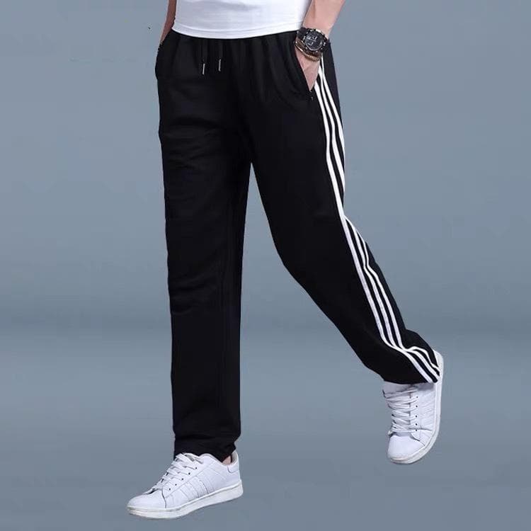 Sweatpants  Men's Pants Large Size Loose Casual Student Sweatpants Men's Straight Pants Long Pants 2XL black