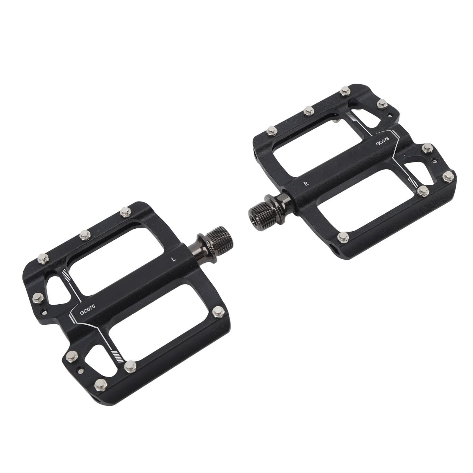 2Pcs Bike Pedals Mountain Bike Cycle Bearing Treadle Aluminium Alloy Balck Anti Skid Pedal