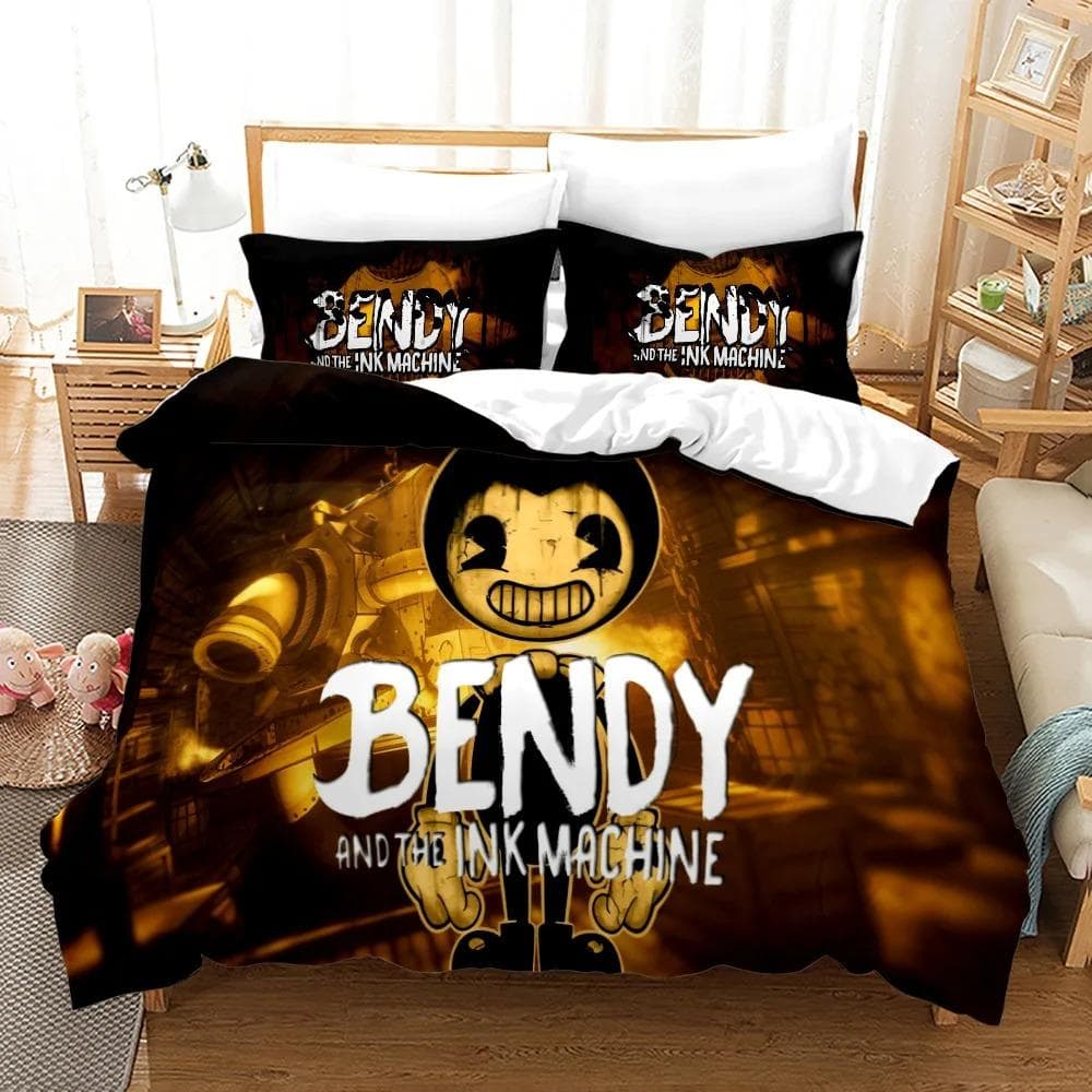 3D Print Anime BENDY Bedding Set Single Twin Full Queen King Size Kawaii BatlM Bed Set Adult Kid Bedroom Duvet cover Sets 70x133cm 2pcs
