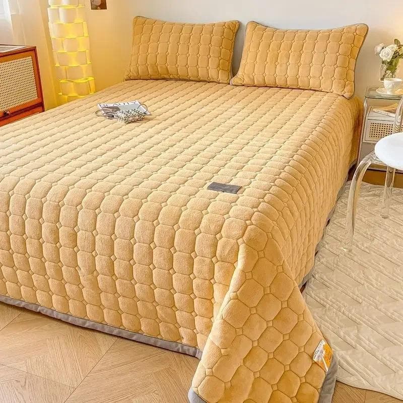 Plush Bedspread on The Bed King Queen Size Bed Cover Thick Quilted Mattress Cover Protector Plaid on The Sofa Bedspread Blankets 230x250cm Blanket