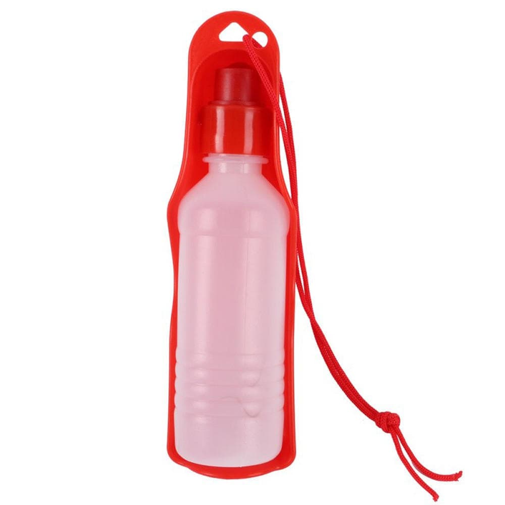 Dog Travel Sport Water Bottle Outdoor Feed Drinking Bottle Pet Supply Portable One Size red