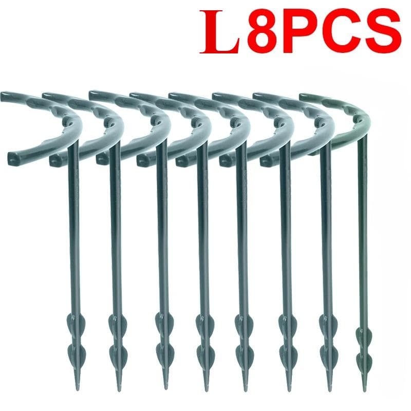 2/12Pcs Plastic Support Pile Stand Plant Support Pile for Flowers Greenhouses Arrangement Fixing Rod Holder Gardening Tools L:8PCS
