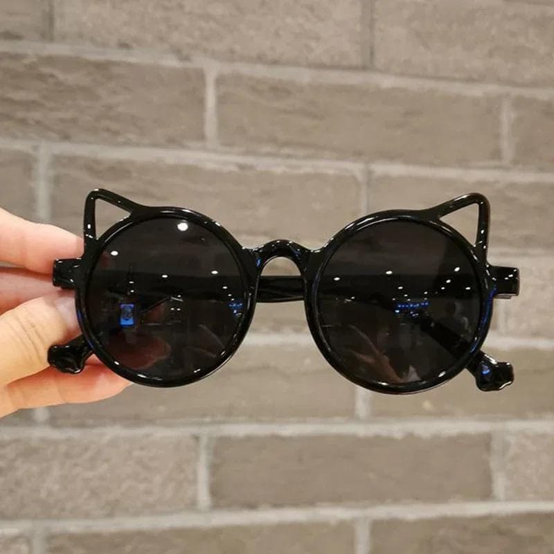 Girls Boys Cute Animal Cartoon Ears Sunglasses Outdoor Sun Protection Children Vintage Classic Kids UV Blocking As shown in Figure