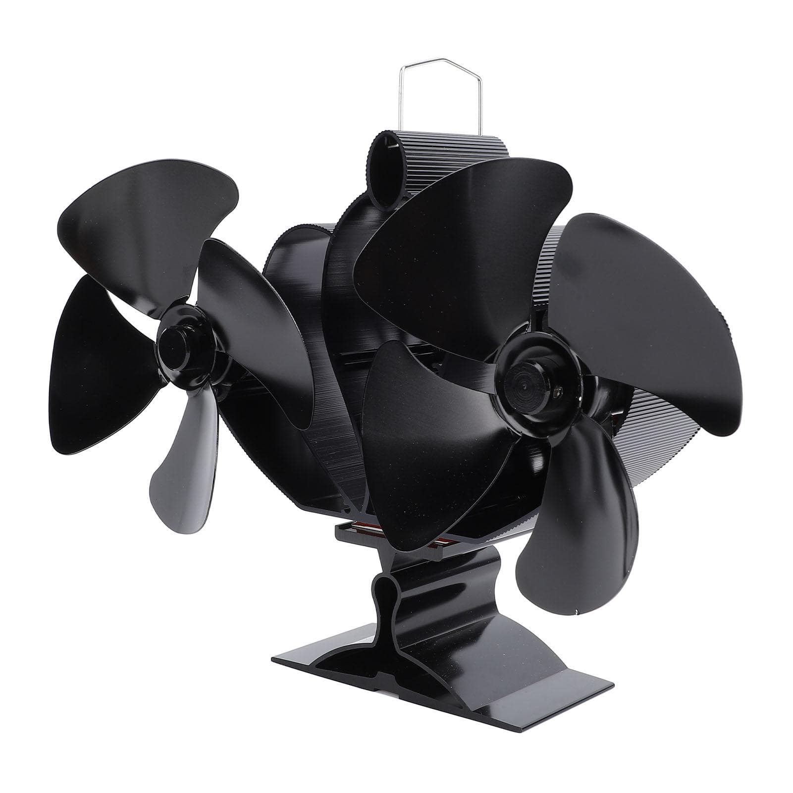 8 Blades Wood Stove Fan Aluminum Alloy Quiet Efficient Heat Powered Fireplace Fan with Magnetic