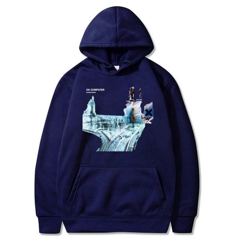 2021 Radiohead Ok Komputer Hoodie S Dark blue