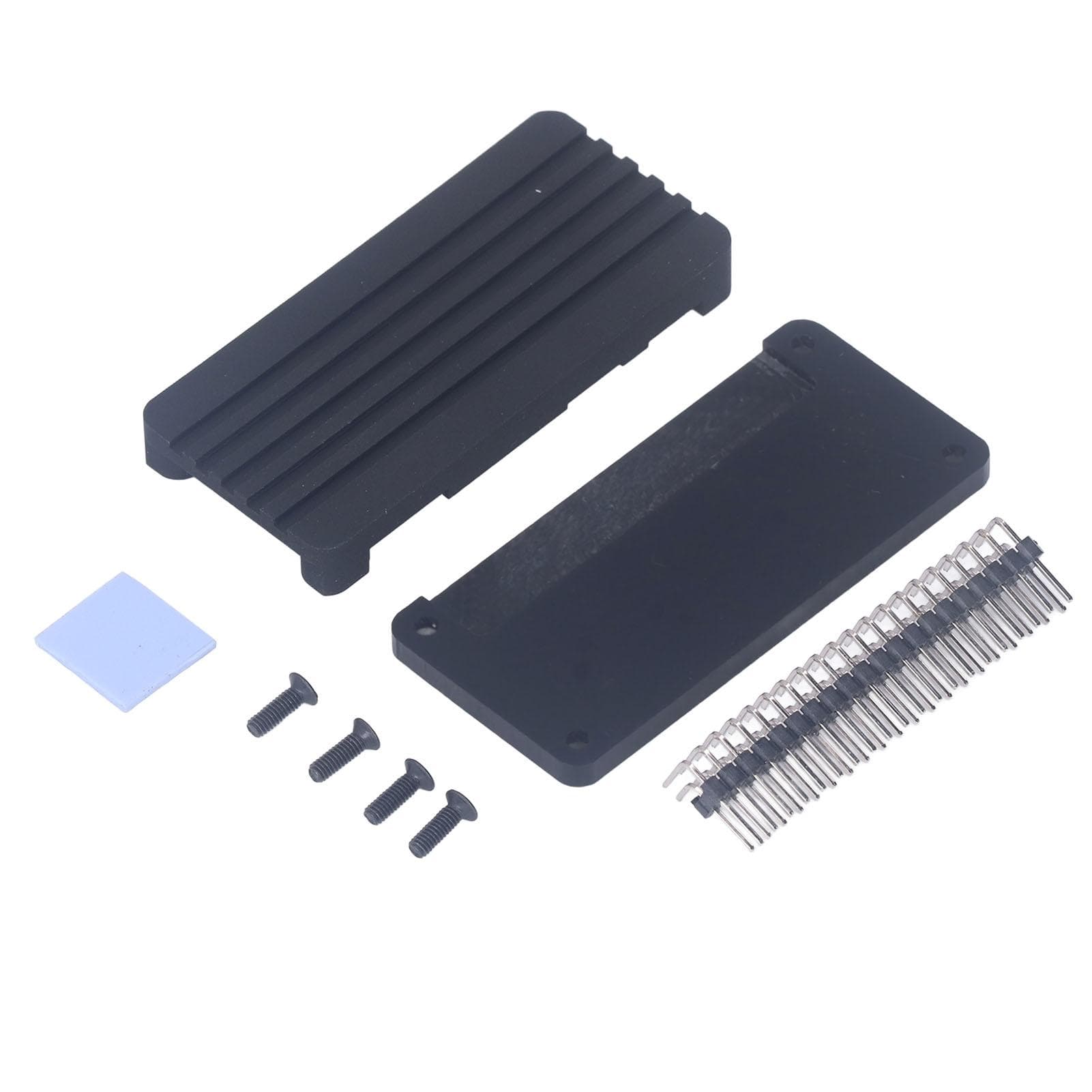 Aluminum Alloy Cooling Case Acrylic Bottom Shell Passive Cooling Enclosure for Raspberry Pi Bent