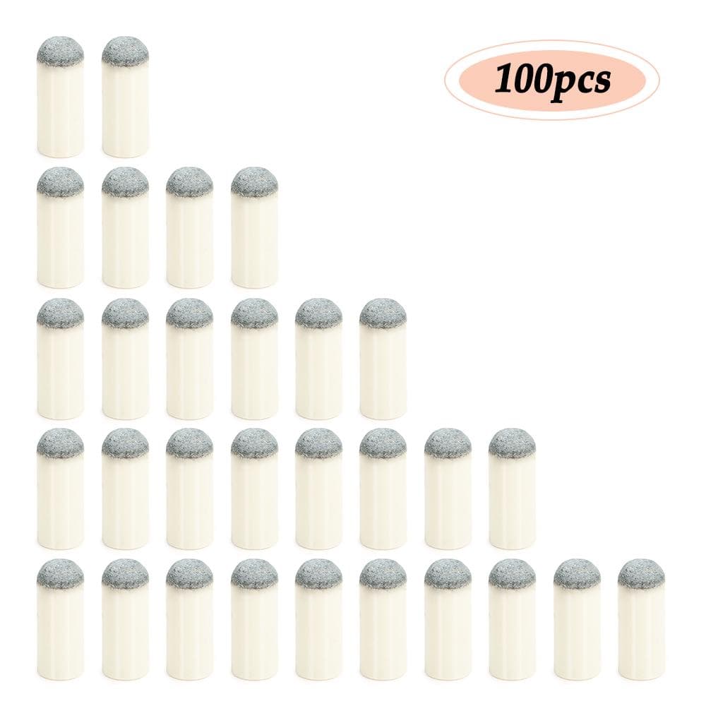 100PCS Slip-on Pool Cue Tips Billiard Cue Ferrules Billiard Cue Head 9MM / 10MM / 11MM / 12MM / 13MM 13mm