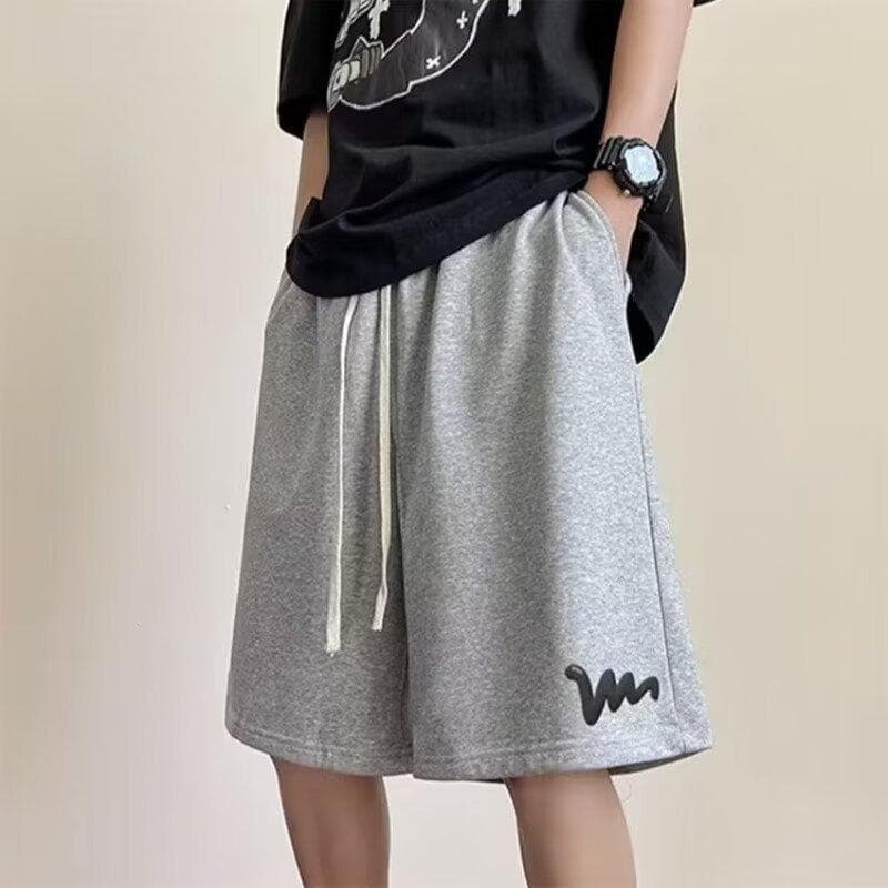 American Shorts Boys Summer Thin Sports Fashion Versatile Casual Loose Five-point Pants 5XL light grey