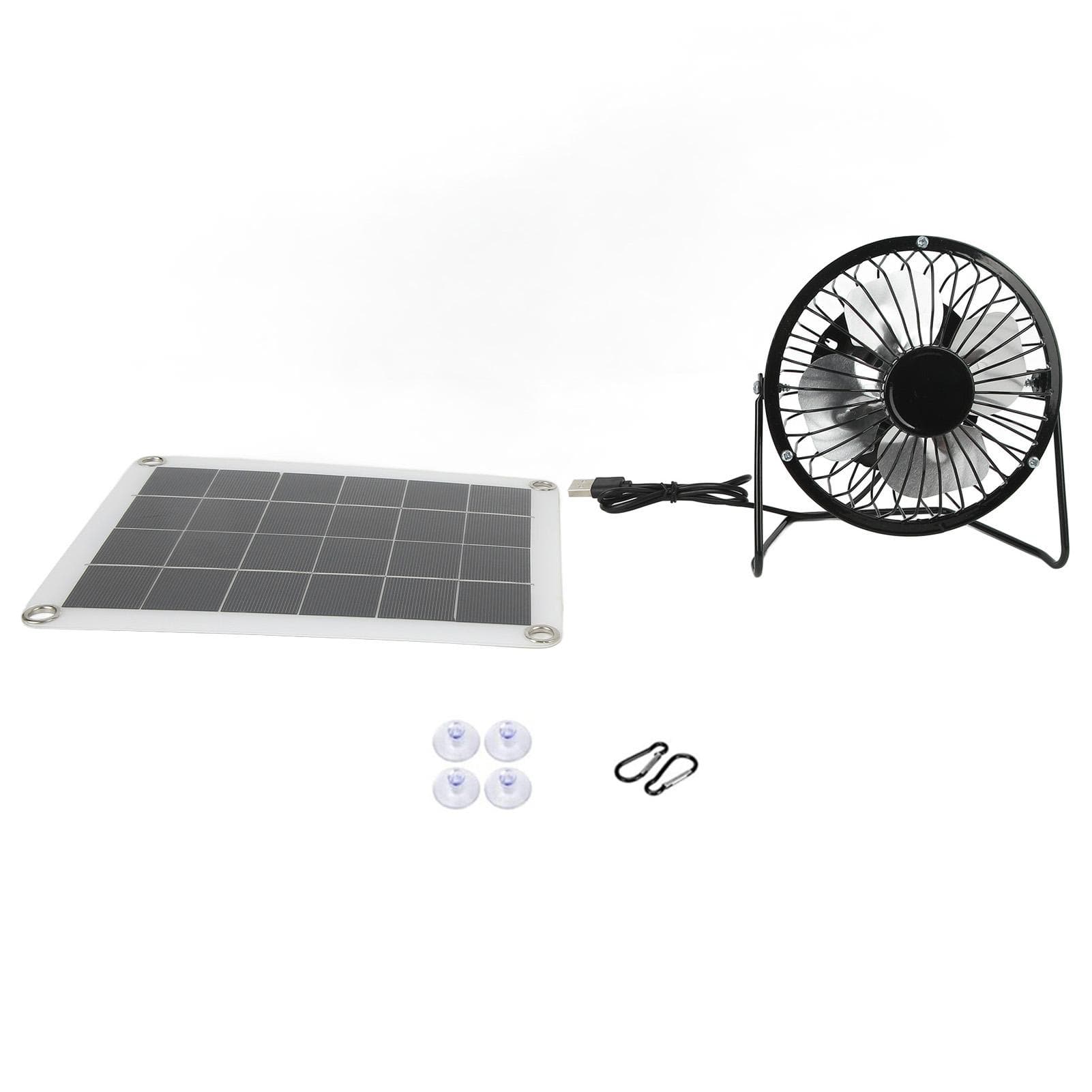 6W 5V Sun Energy Power Fan Double USB Interface Solar Cooling Fan For Summer Pet Car
