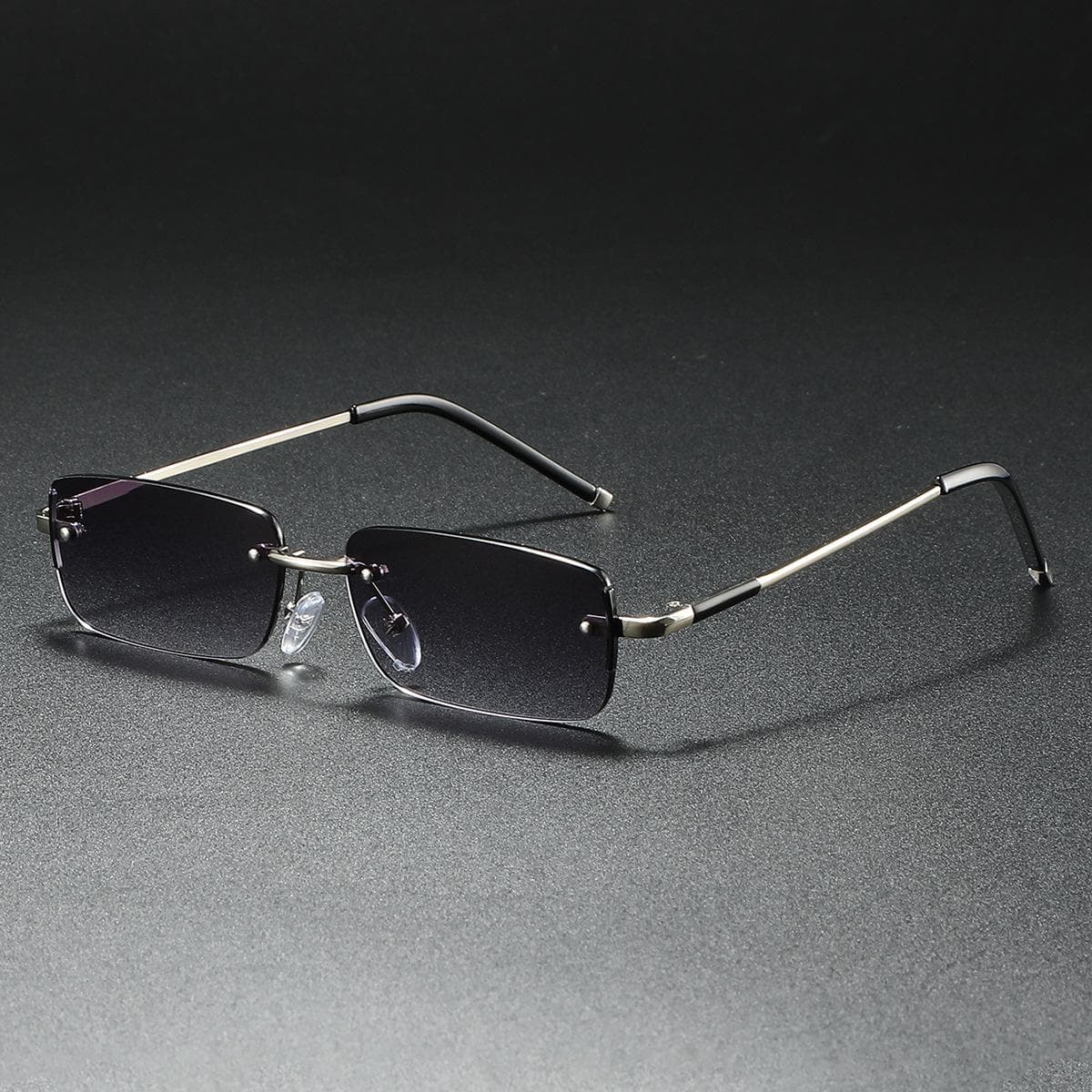 New Vintage Sunglasses Women Men Fashion Square Rectangle Frameless Rimless UV400 Sun Glasses Colorful Classic Casual