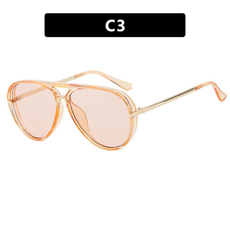 Women's Glasses, Fashion Versatile Trend Large-frame Men's Sunglasses orange